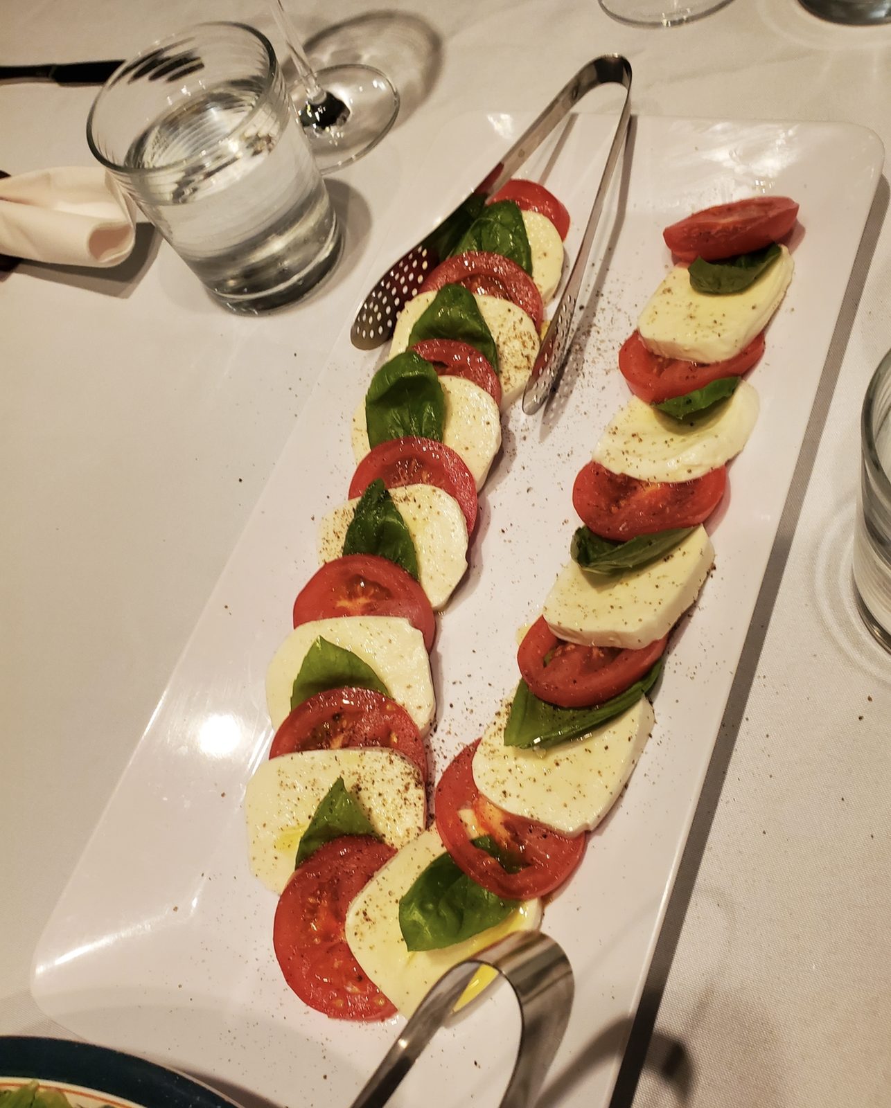 Caprese — tomato, mozzarella and basil