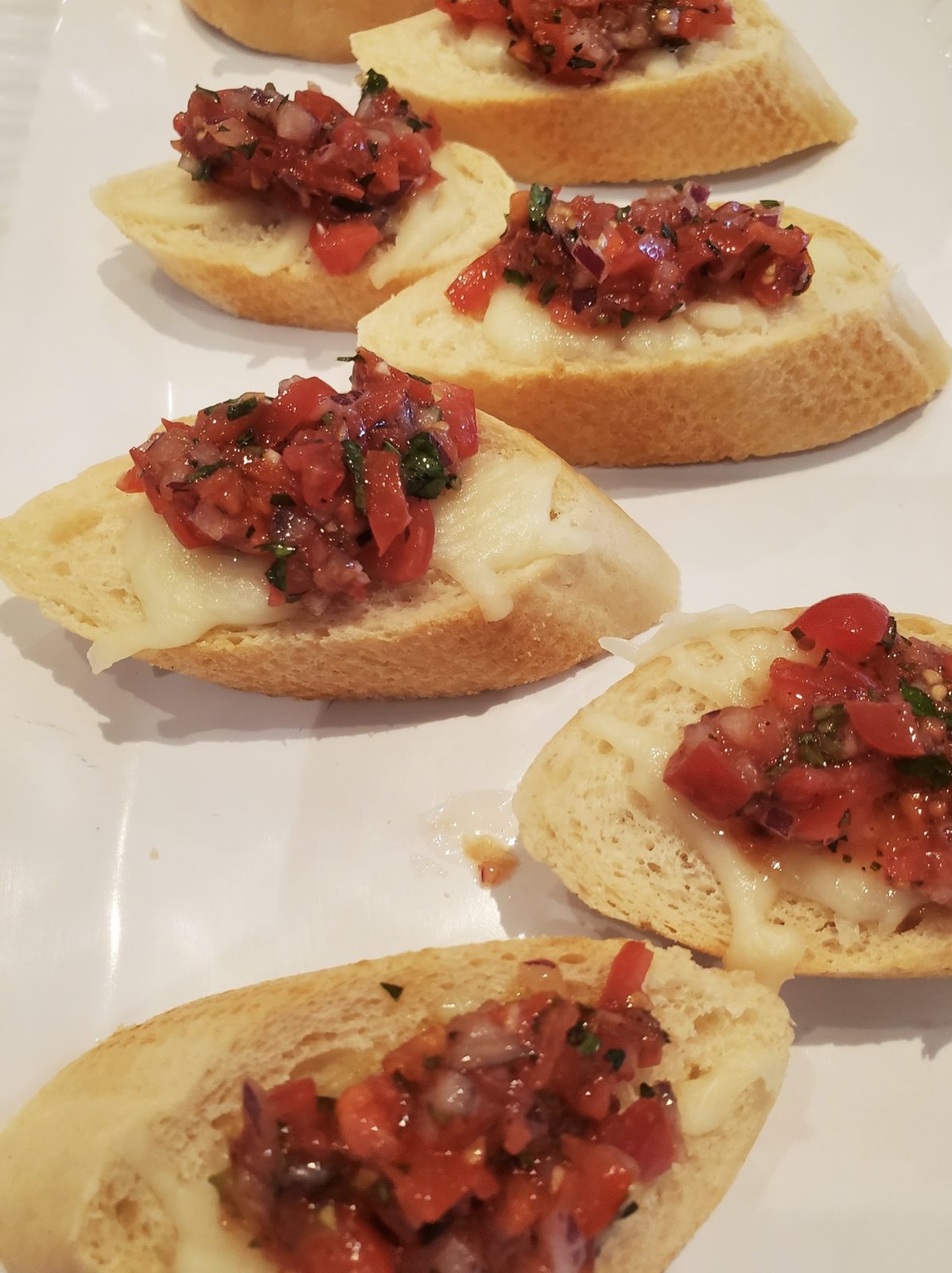 Bruschetta with tomato and basil