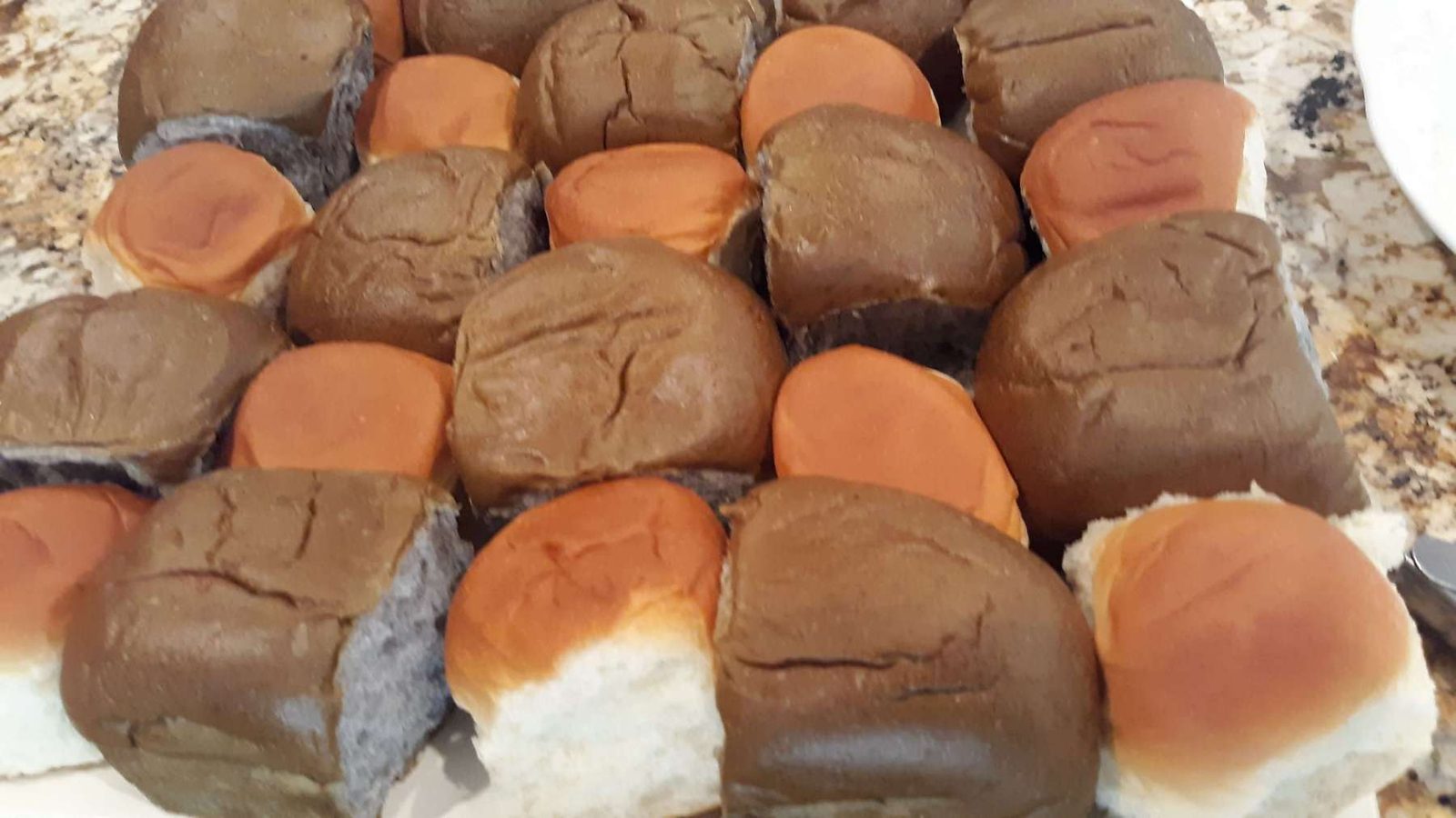 Hawaiian sweet rolls and taro bread