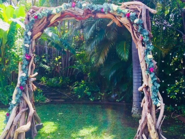 Wedding arch with flowers